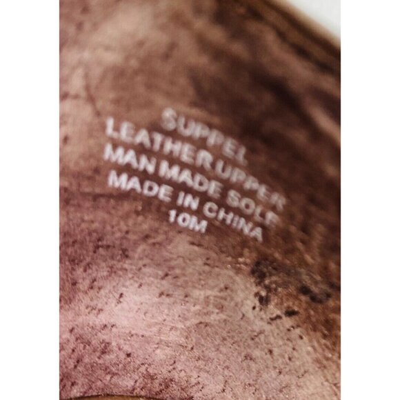 Aerosoles Coldwater Creek SUPPEL Embossed Leather Stacked Heel Sandal Size 10 M - Picture 10 of 12